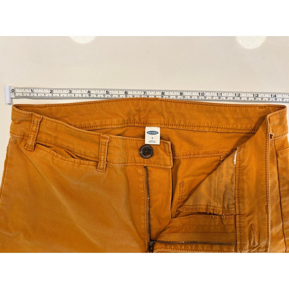 Old Navy Women’s Size 8 Mustard Pants High Rise Stretch Chinos